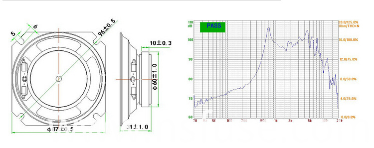 Square Speaker Loud Speaker 8ohm 0.5W Speaker